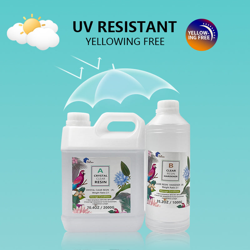 Epoxy Resin Art DIY UV Crafts Glass Water Clear Epoxy Coating 1 2 1 3 1 AB Kit