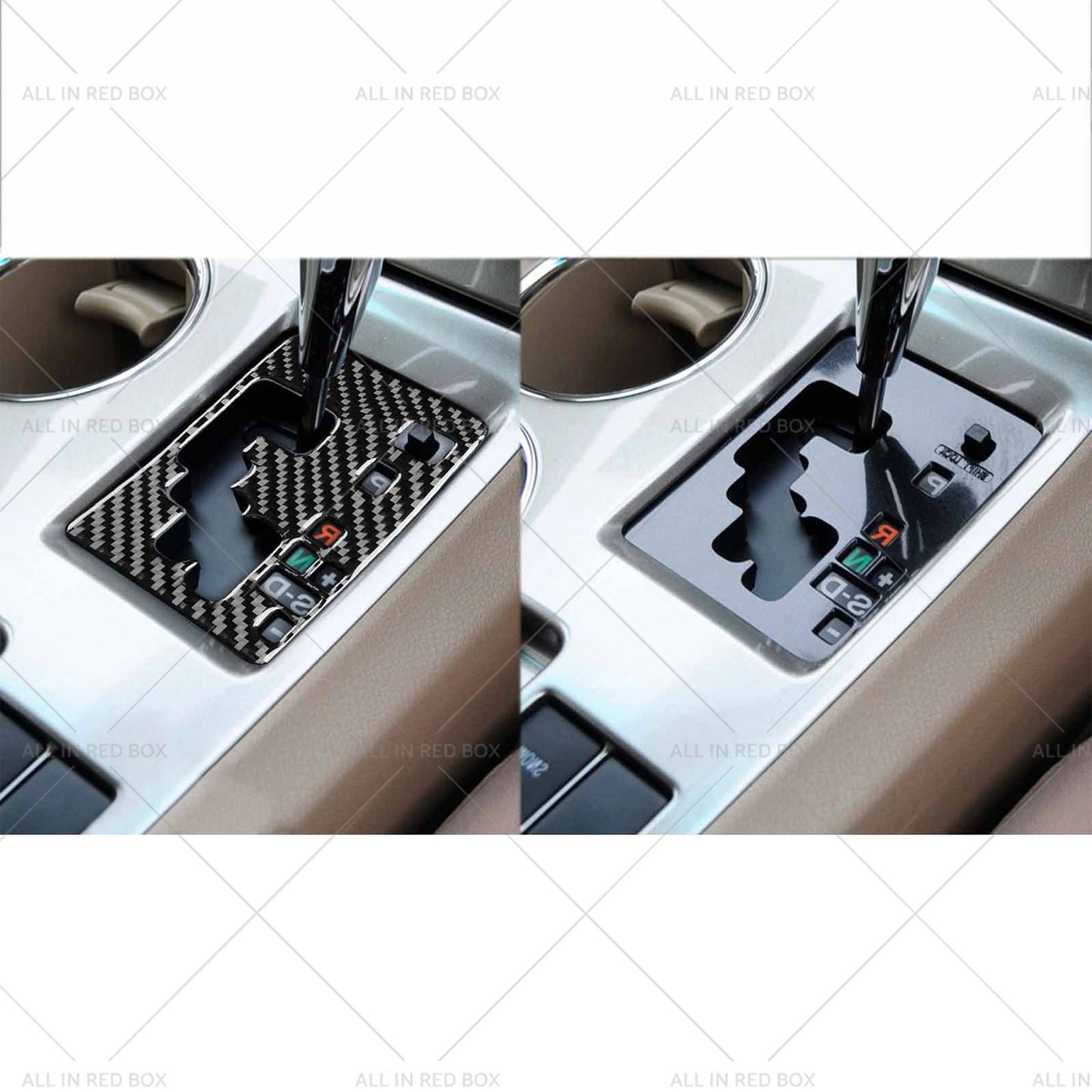 {{ 2pcs Carbon Fiber Gear Shift Console Trim Suitable For Toyota Kluger 08-13 }} - Buy Car Parts Online at {{ Kaka Auto Parts }}.