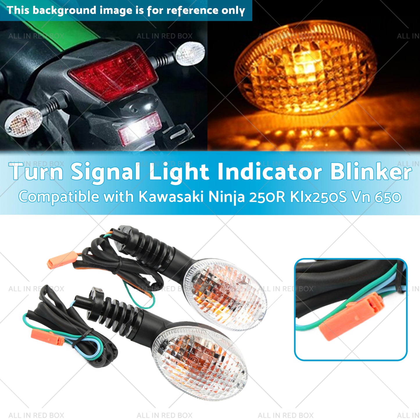 {{ Turn Signal Light Indicator Blinker Suitable for Kawasaki Ninja 250R Vn 650 }} - Buy Car Parts Online at {{ Kaka Auto Parts }}.