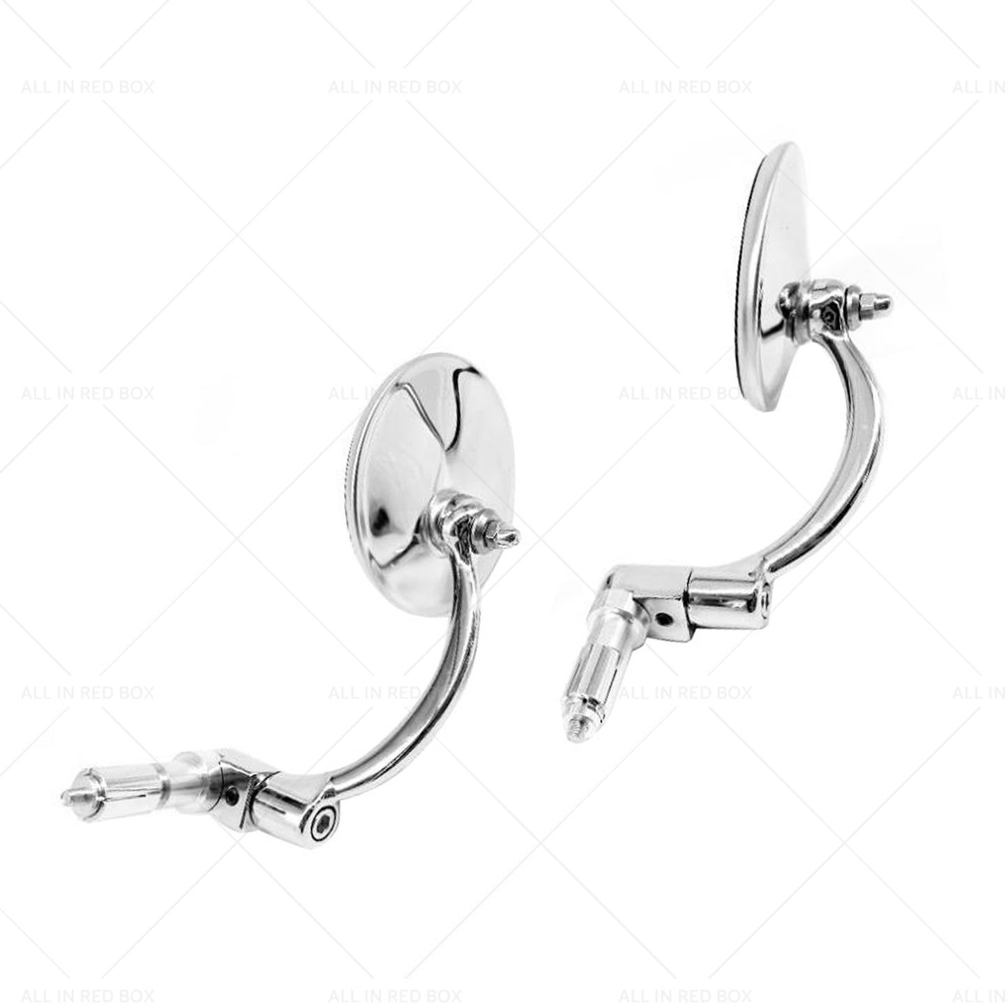 {{ Chrome Round Rearview Bar End Mirror Suitable for Motorcycle Chopper Racer }} - Buy Car Parts Online at {{ Kaka Auto Parts }}.