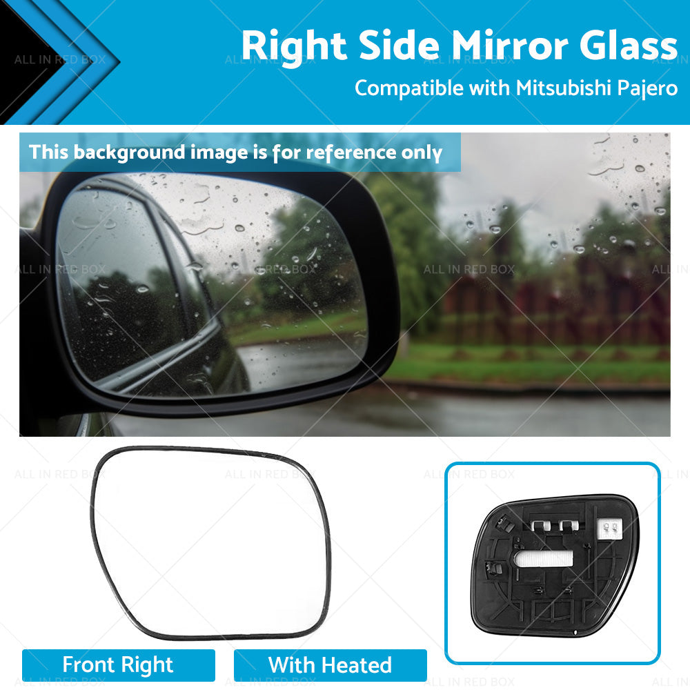 {{ Right side mirror glass Suitable for Mitsubishi Pajero NS-NX Convex Heated bas }} - Buy Car Parts Online at {{ Kaka Auto Parts }}.