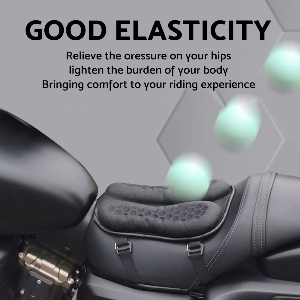 {{ Foldable Passenger Motorcycle Gel Rear Seat Cushion 3D Honeycomb Structure }} - Buy Car Parts Online at {{ Kaka Auto Parts }}.