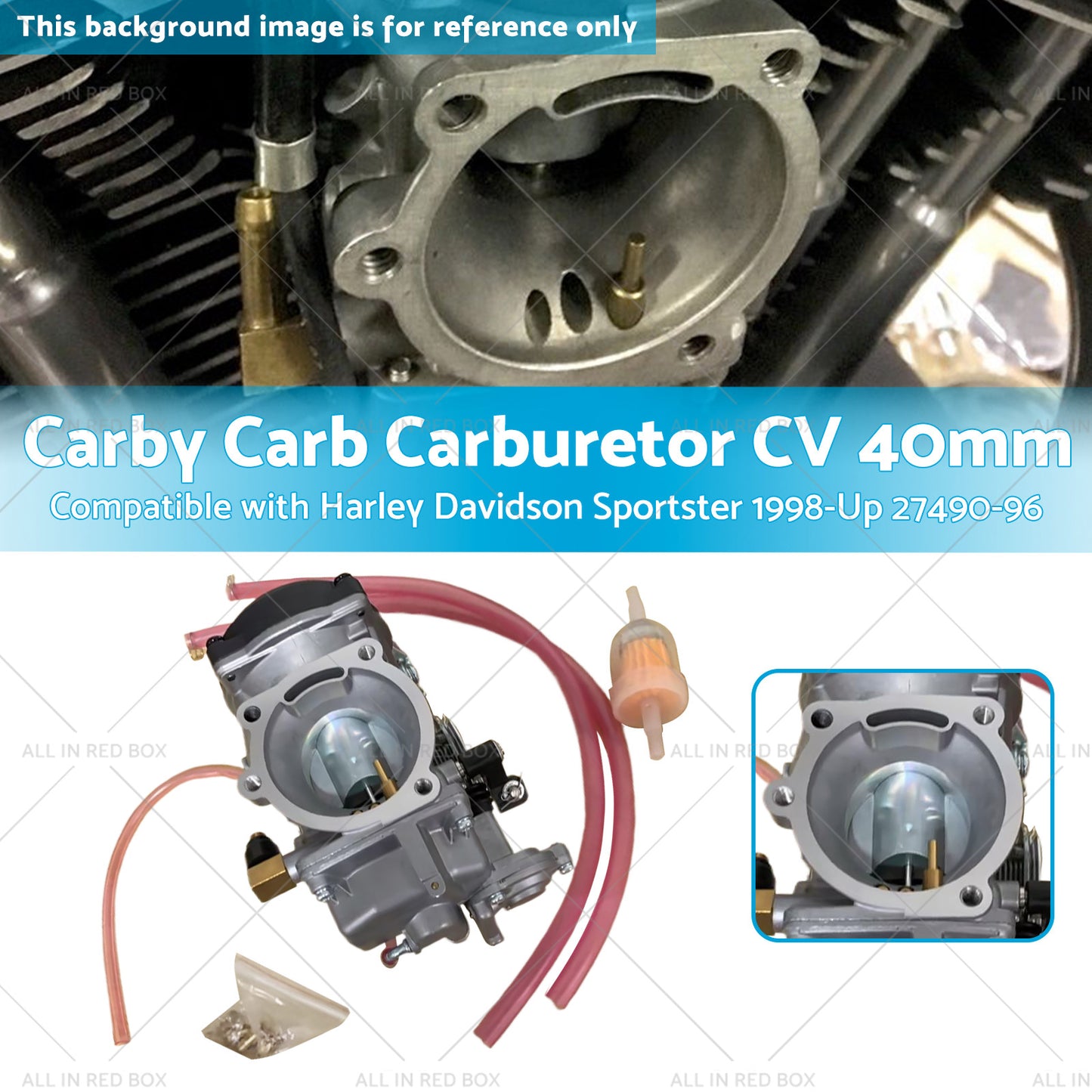 {{ Carby Carb Carburetor CV 40mm Fit For Harley Davidson Sportster 1998-Up 27490-96 }} - Buy Car Parts Online at {{ Kaka Auto Parts }}.