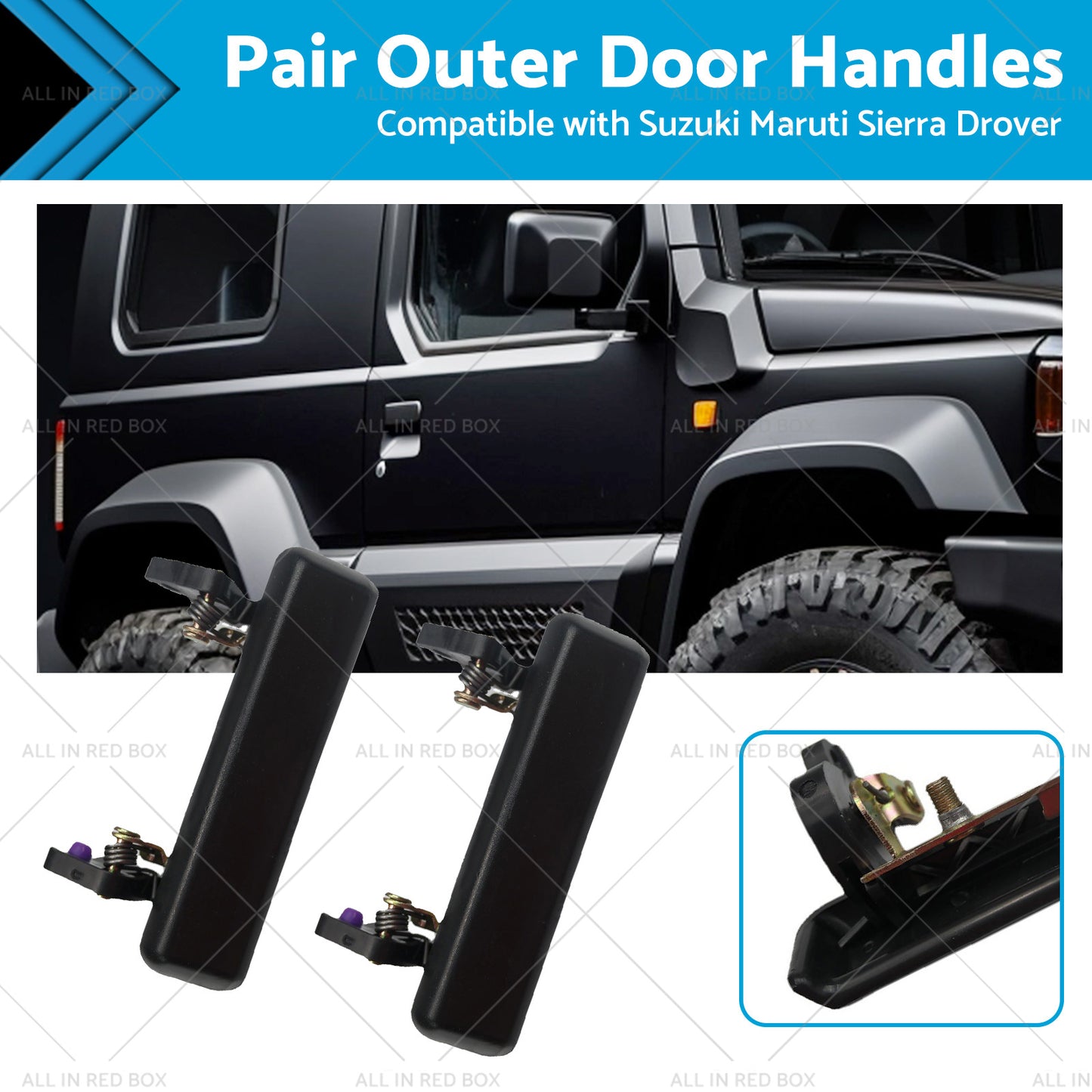 Pair Outer Door Handles Suitable for Suzuki Maruti Sierra Drover 1. 0 1. 3 81-99