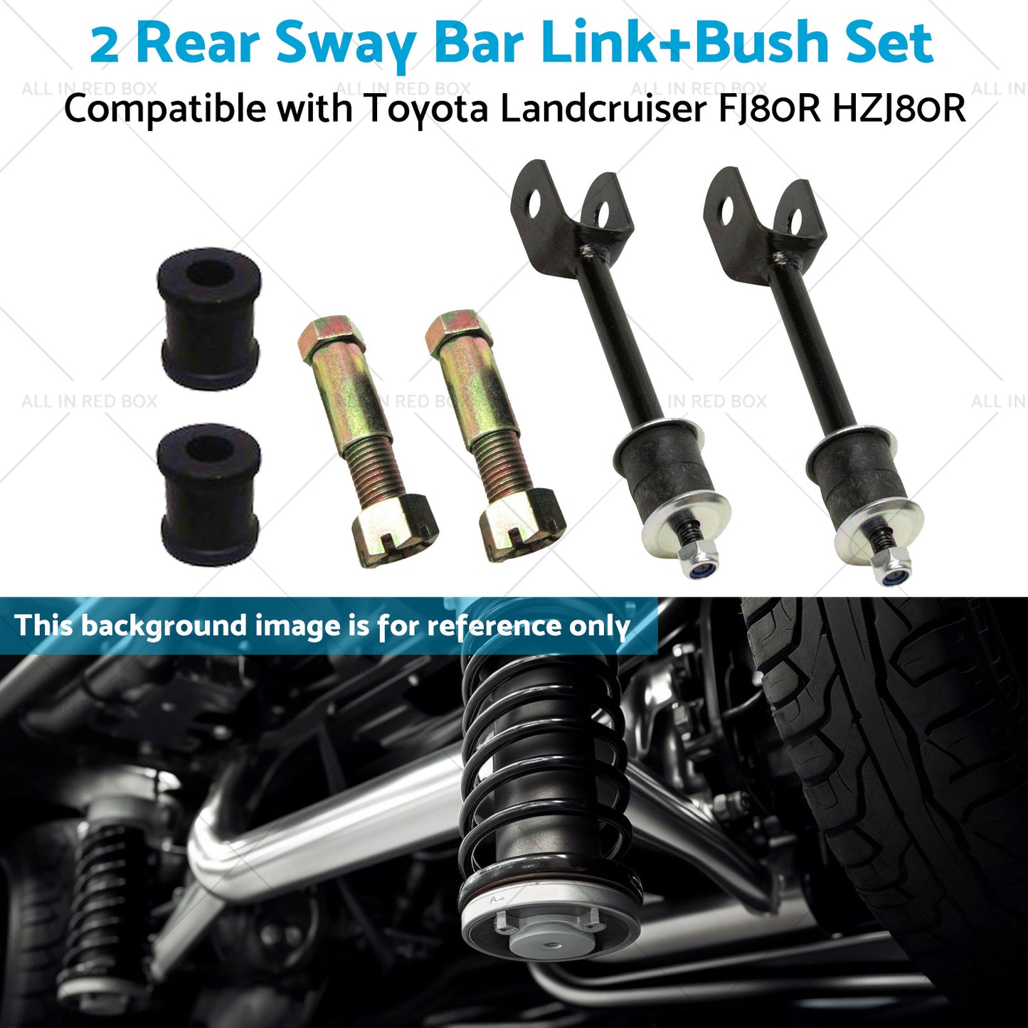 2 Rear Sway Bar LinkBush Kit Suitablefor Toyota Landcruiser FJ80R HZJ80R HDJ80R
