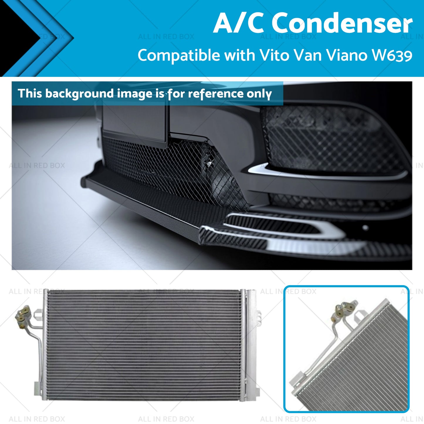 {{ A/C Condenser Suitable for Vito Van Viano W639 6398350270 390mm 708mm 16mm }} - Buy Car Parts Online at {{ Kaka Auto Parts }}.