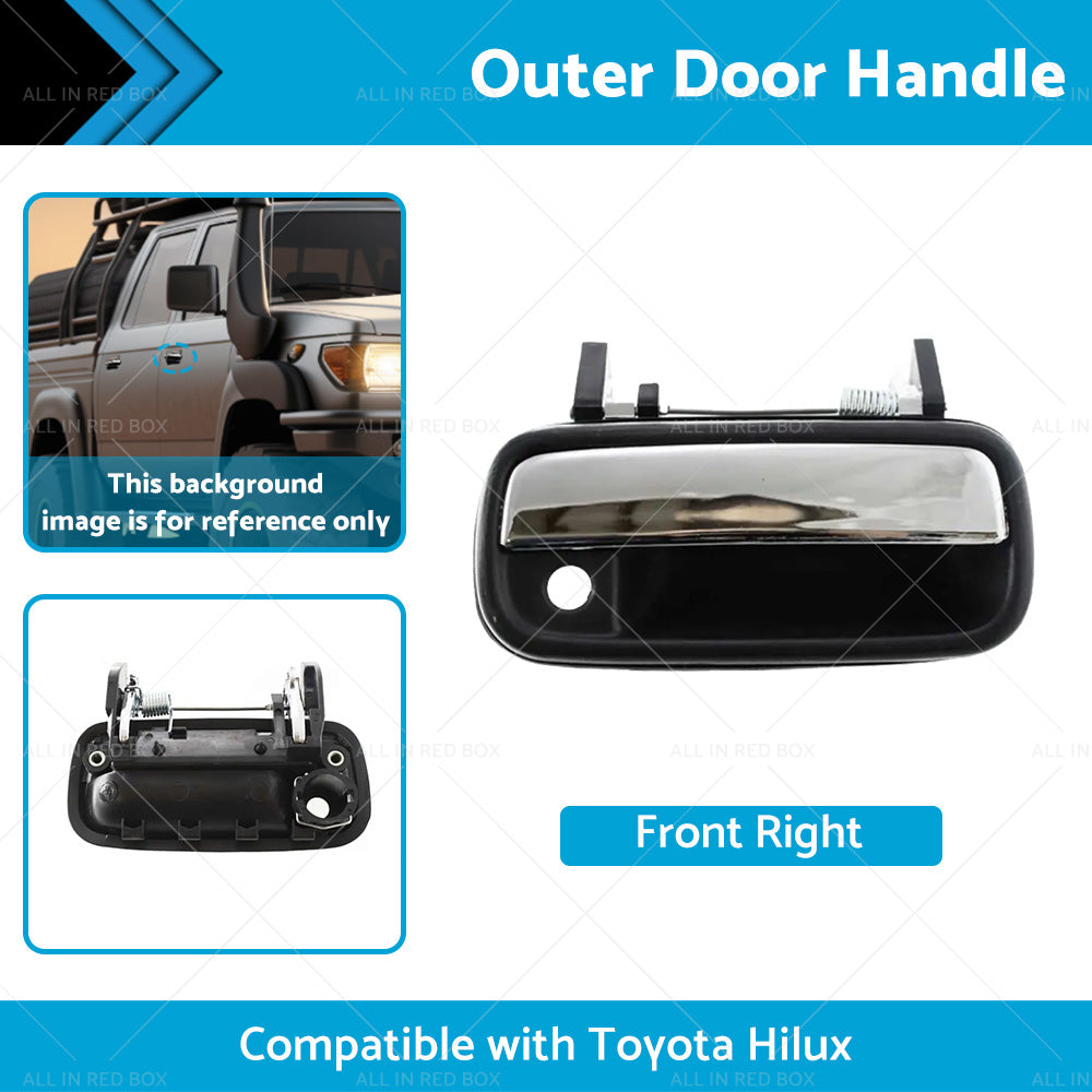 {{ Chrome Front Right Outer Door Handle Suitable For Toyota Hilux 1988-1997 }} - Buy Car Parts Online at {{ Kaka Auto Parts }}.