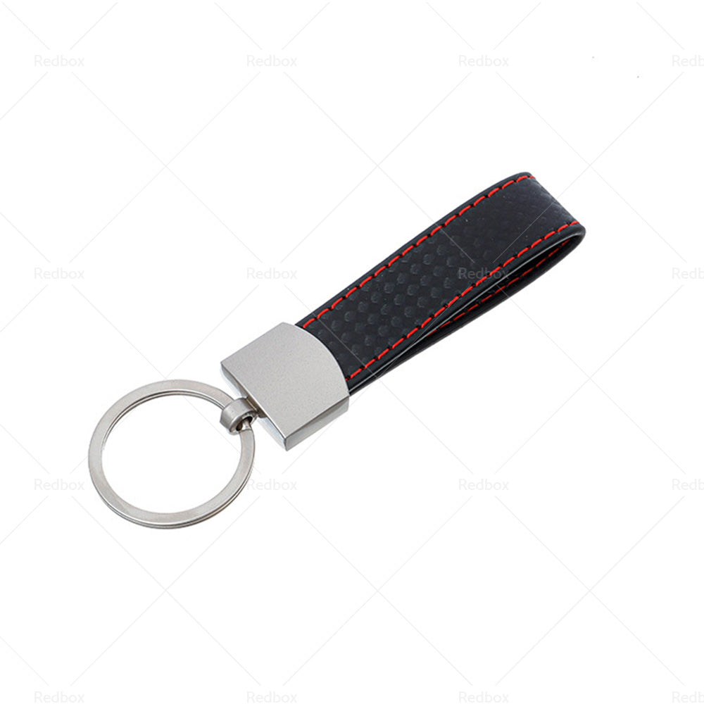 1 Piece Black Key Ring Keychain Keyring Metal PU Leather Key Chain Universal