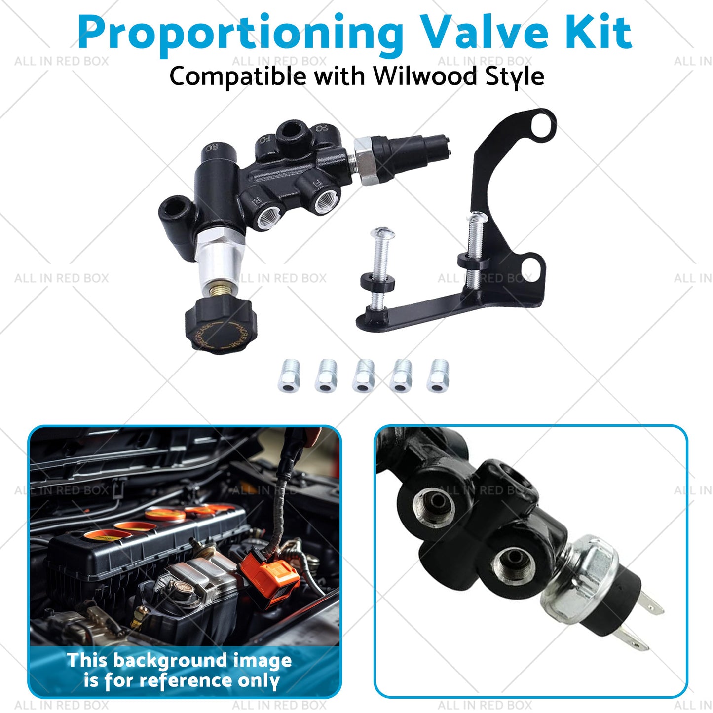 {{ 26013190 Universal Adjustable Knob Proportioning Valve Suitablefor Wilwood Style }} - Buy Car Parts Online at {{ Kaka Auto Parts }}.