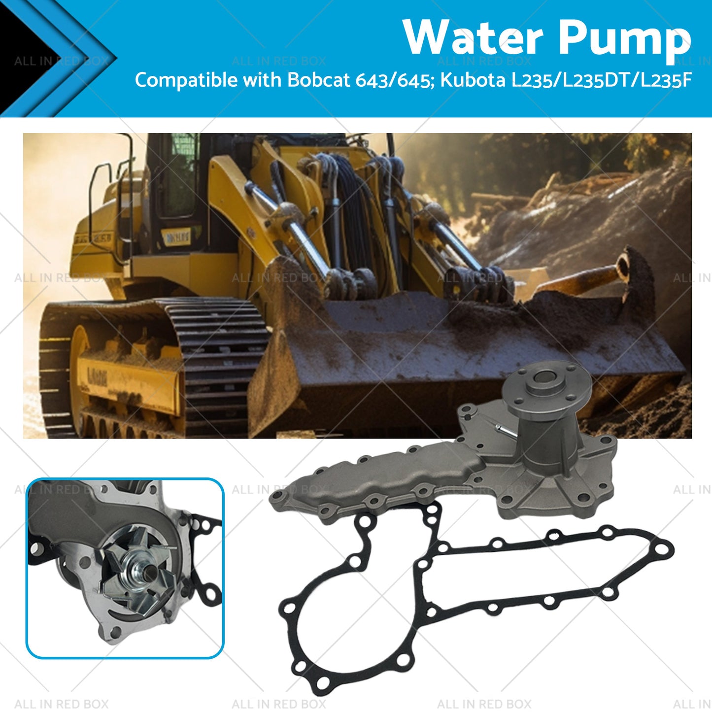 {{ Water Pump Suitable For Bobcat Kubota D1102 D1302 D1402 V1502 V1702 V1902 V2203 }} - Buy Car Parts Online at {{ Kaka Auto Parts }}.