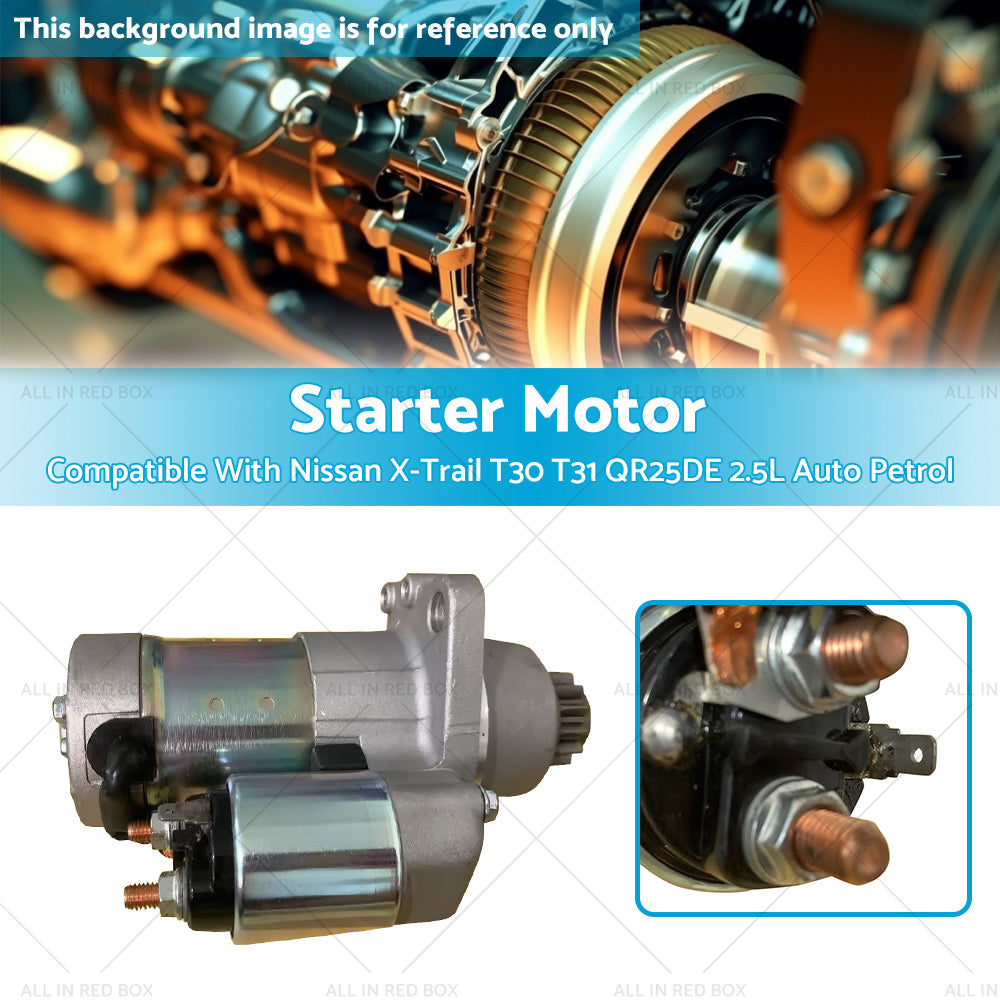 New Starter Motor Fits Nissan X-Trail T30 T31 QR25DE 2. 5L Auto Petrol 1998-2006