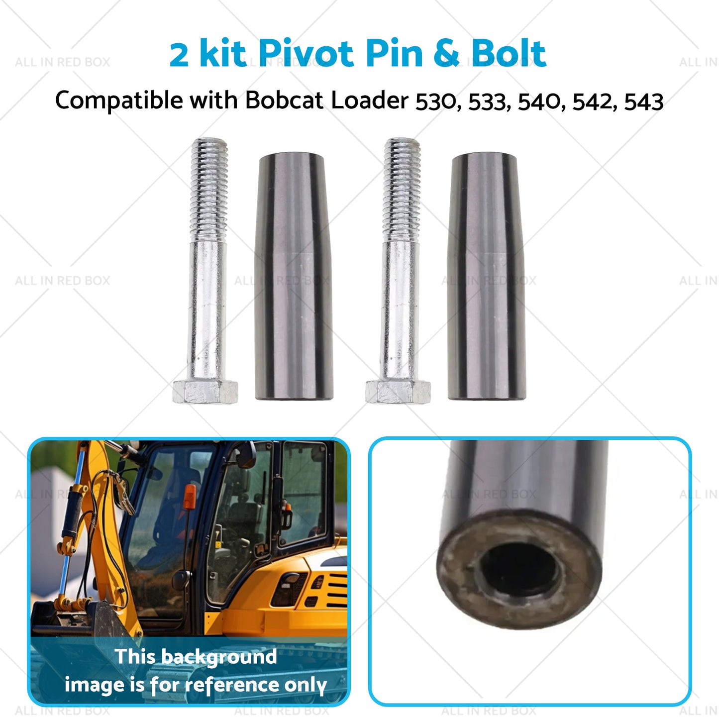 {{ 2 kit Pivot Pin Suitable for Bobcat S130 730-732 741 743 751 753 763 6732012 }} - Buy Car Parts Online at {{ Kaka Auto Parts }}.