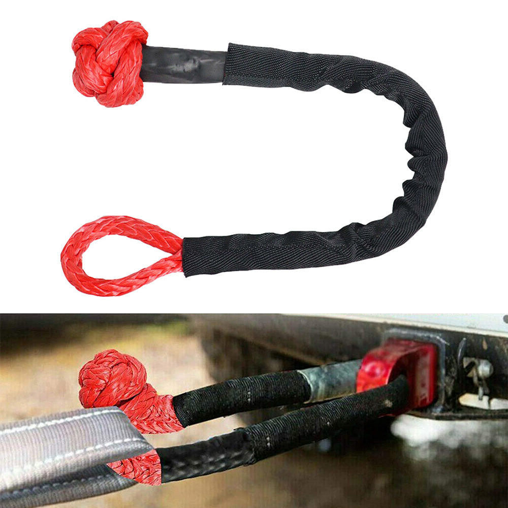 {{ Recovery Pulley Kit Suitable For Winch Ropes 3/8in 1/2in Soft Shackle Red Black }} - Buy Car Parts Online at {{ Kaka Auto Parts }}.