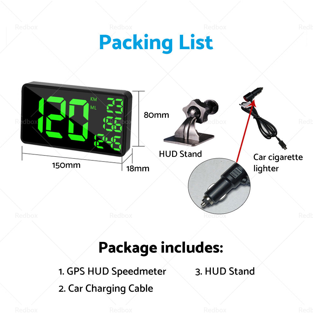 Truck GPS Speedometer 6. 2inch Extend Display Odometer Overspeed Alarm MPH KMH