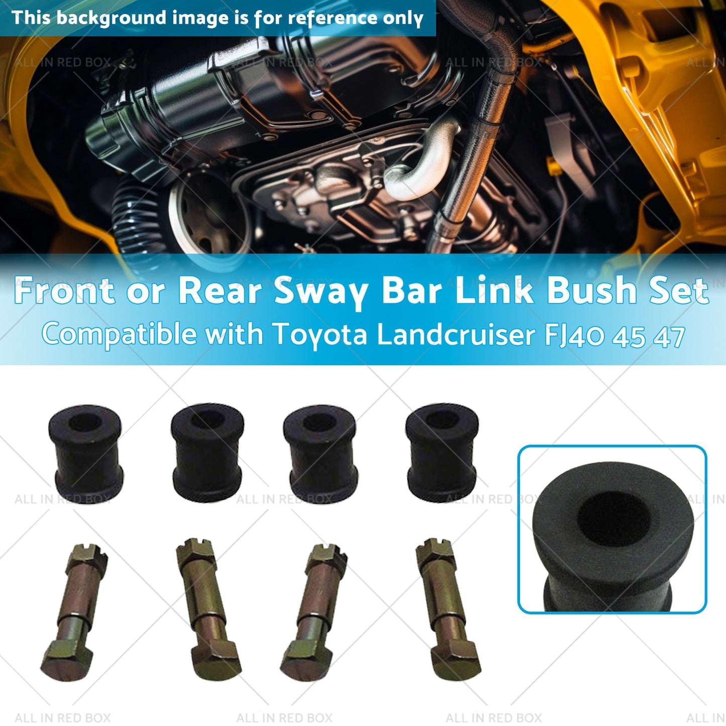 {{ 4 Set Sway Bar Link Bush Front or Rear Suitablefor Toyota Landcruiser FJ40 47 45 }} - Buy Car Parts Online at {{ Kaka Auto Parts }}.