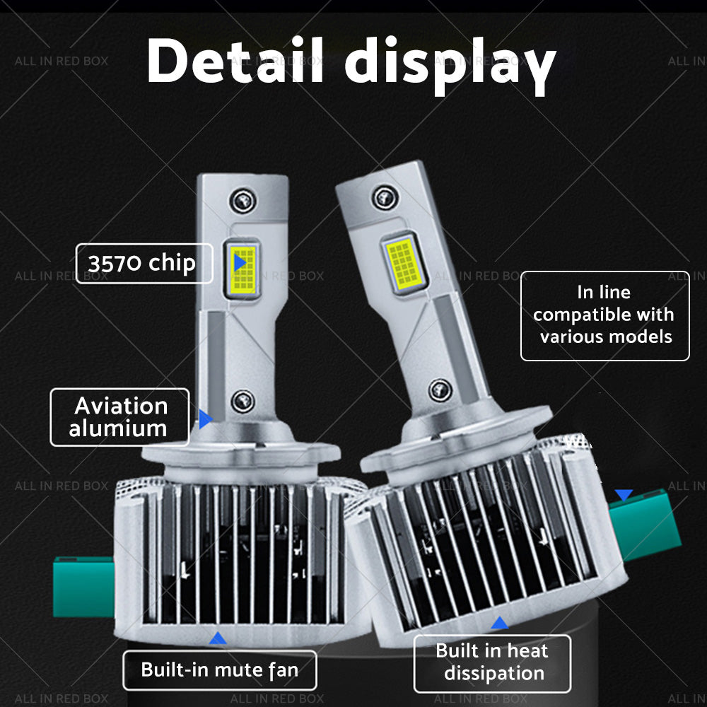 {{ Pair of D3S LED Headlight Bulbs Conversion Kit Replace HID Xenon Lamps 90W 2pcs }} - Buy Car Parts Online at {{ Kaka Auto Parts }}.