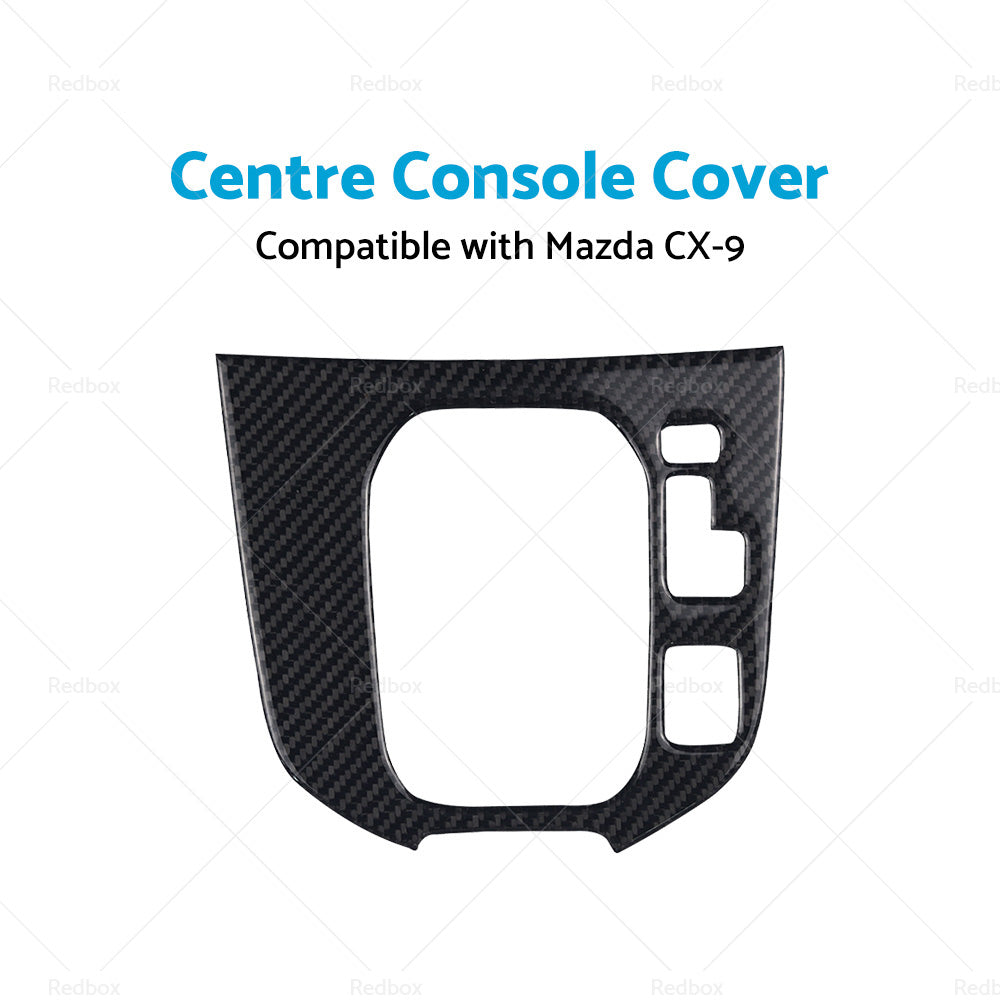 {{ Carbon Fibre Centre Console Gear Shift Cover Frame Suitable for Mazda CX-9 16-22 }} - Buy Car Parts Online at {{ Kaka Auto Parts }}.