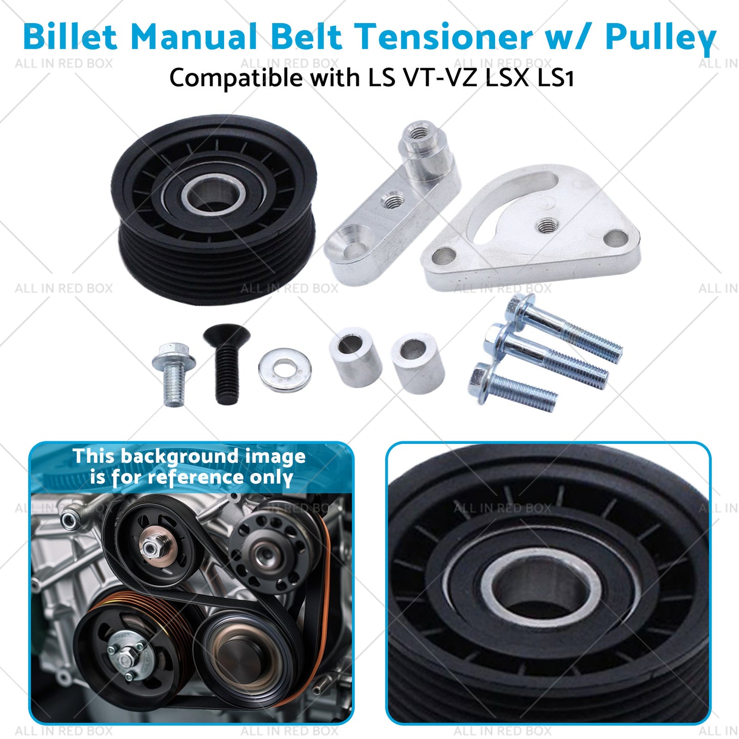 {{ Billet Manual Belt Tensioner w or Pulley Suitable for 98-06 LS VT-VZ LSX LS1 }} - Buy Car Parts Online at {{ Kaka Auto Parts }}.