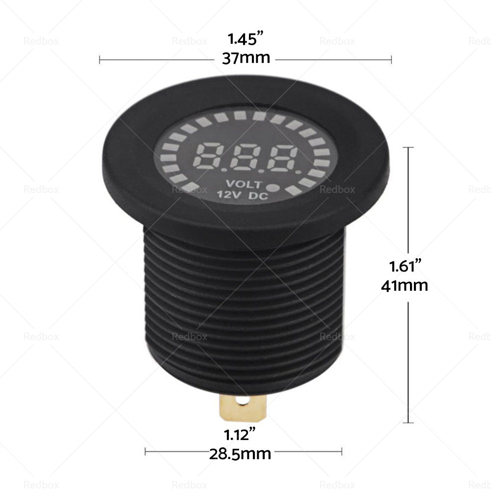 {{ Battery Volt Meter Monitor LED Digital DC 12V Car Boat Voltage Marine Gauge }} - Buy Car Parts Online at {{ Kaka Auto Parts }}.