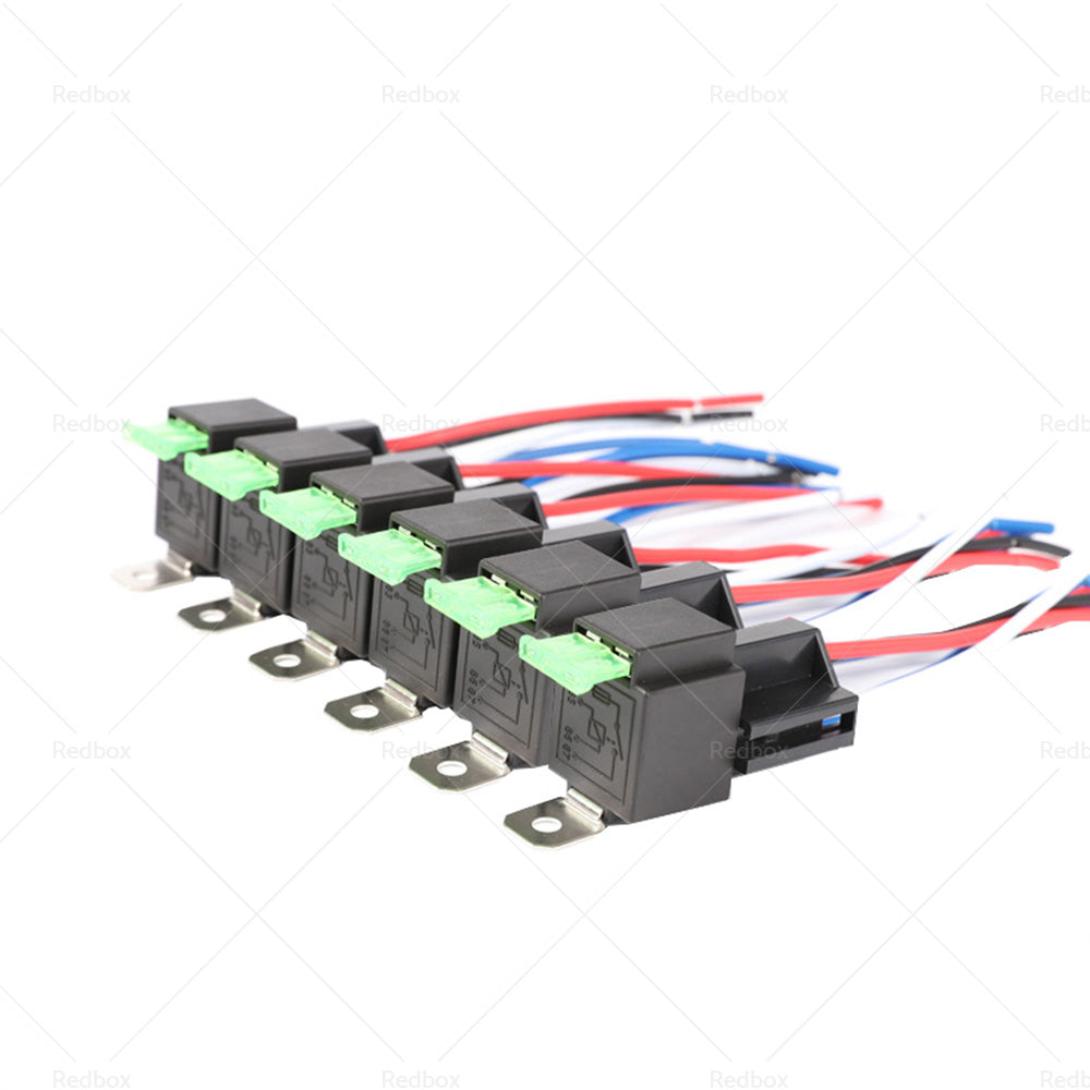 {{ 6PCS 12V Relay 4 PIN Automotive 30AMP 30A Normally Open Contact Fused 30A Fuse }} - Buy Car Parts Online at {{ Kaka Auto Parts }}.