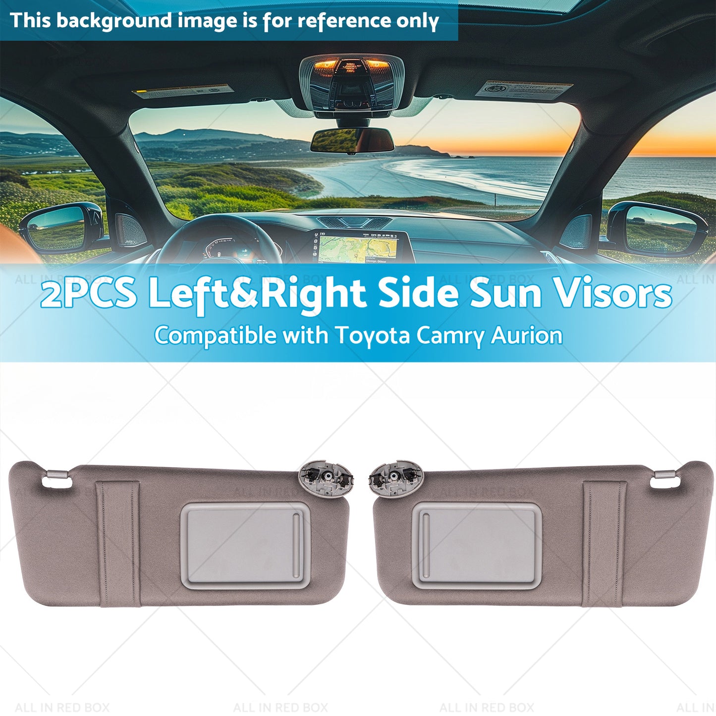 {{ 7432006780B0 Left and Right Side Sun Visors Suitable for Toyota Camry Aurion 07-11 }} - Buy Car Parts Online at {{ Kaka Auto Parts }}.