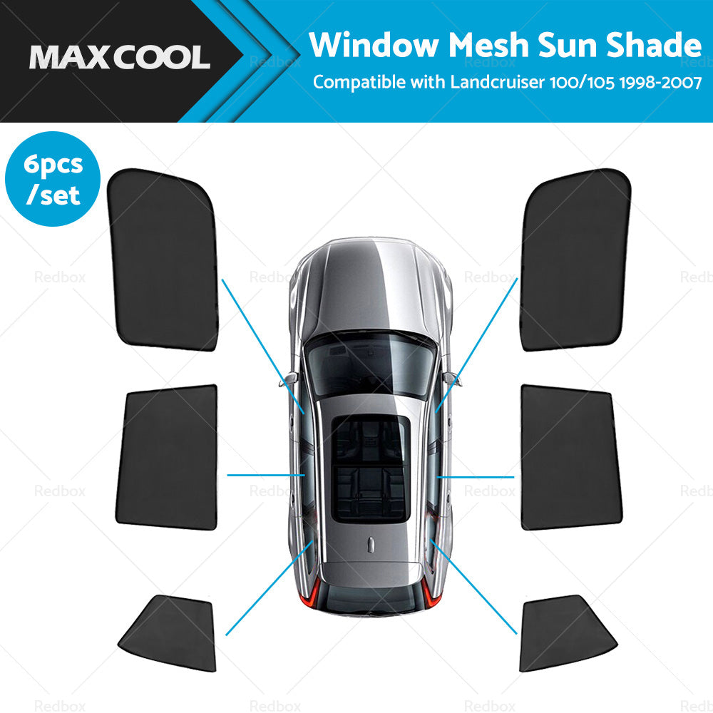 {{ 6x Foldable Window Mesh Sun Shade Suitable For Landcruiser 100 105 1998-2007 }} - Buy Car Parts Online at {{ Kaka Auto Parts }}.