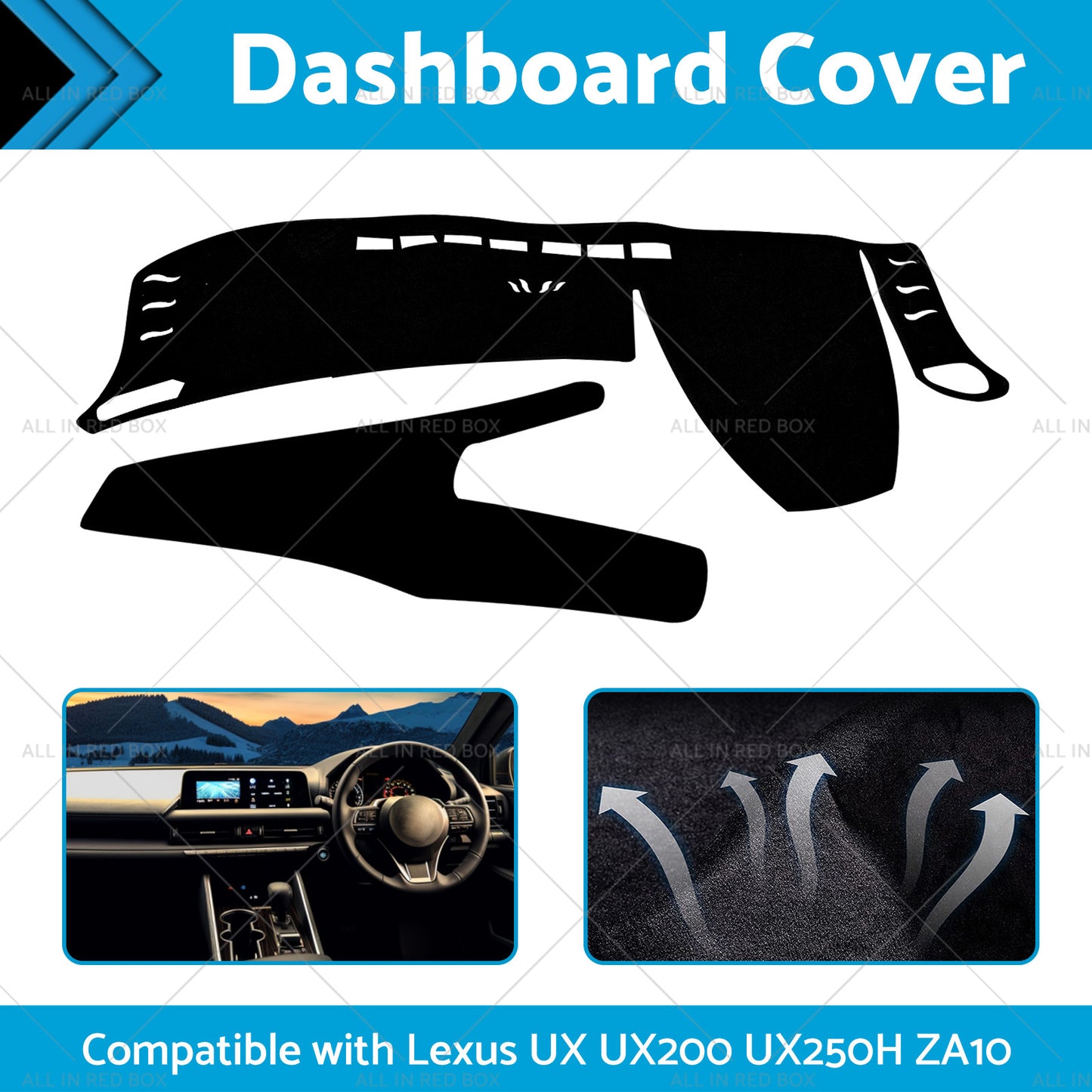 {{ Non-Slip Dash Mat SuitableFor Lexus UX UX200 UX250H ZA10 2018-21 Dashboard Cover }} - Buy Car Parts Online at {{ Kaka Auto Parts }}.