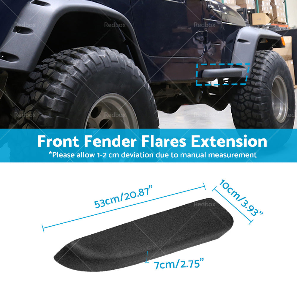For Jeep Wrangler TJ 97-06 Pocket Style Matte Black Fender Flares Jungle Guard