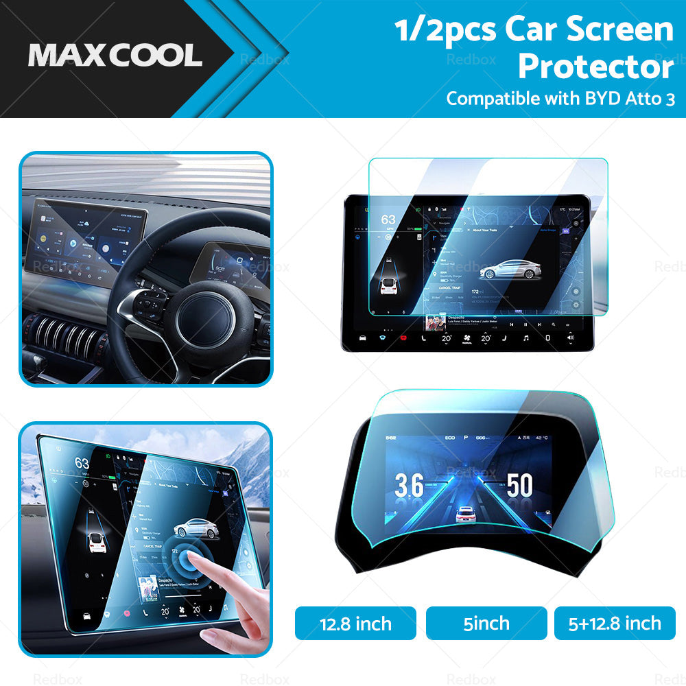 {{ Tempered Glass Screen Protector Center Control Suitable for BYD Atto3 Dolphin }} - Buy Car Parts Online at {{ Kaka Auto Parts }}.