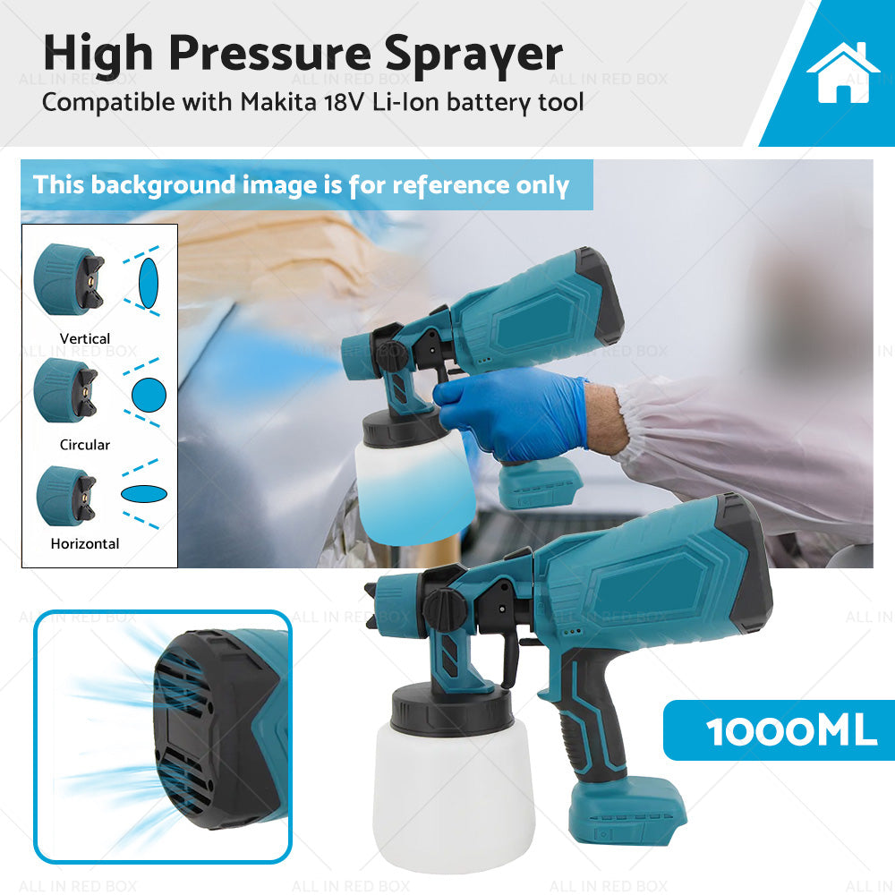 Electric Spray Gun Cordless Paint Airless Sprayer Suitable For Makita Battery