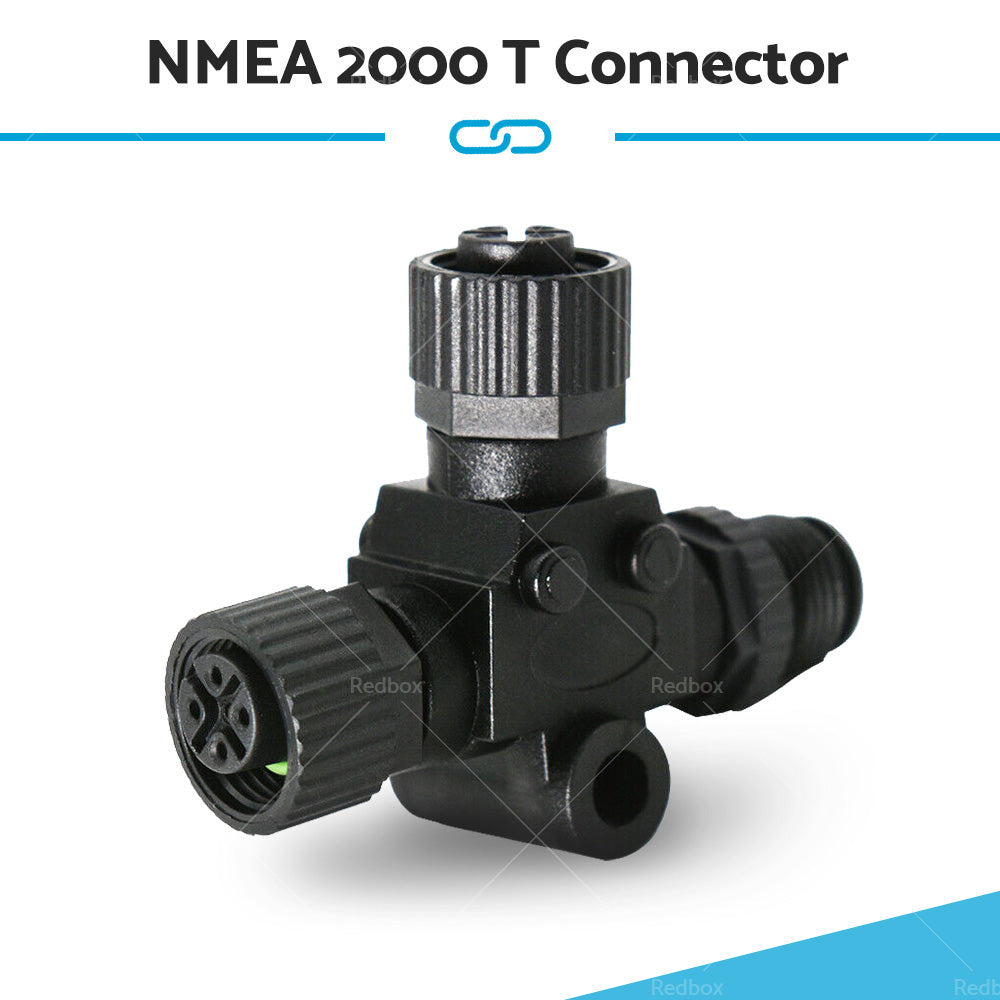 NMEA2000 5 Pins T Connector for Garmin Lowrance Simrad B and G Navico Networks Black