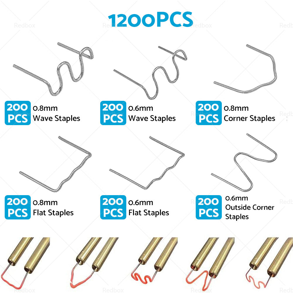 {{ 1200PCS Steel Hot Stapler Staples Repair Tools Kit For Plastic Welder Car Bumper }} - Buy Car Parts Online at {{ Kaka Auto Parts }}.
