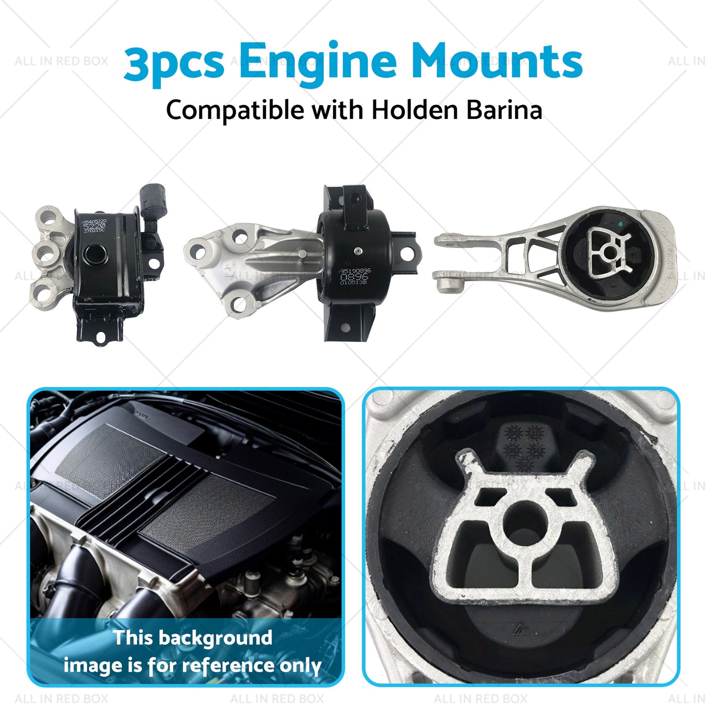 {{ 3PCS Engine Mount Suitable For Holden Barina TM 1. 6L F16D4 2011-2019 }} - Buy Car Parts Online at {{ Kaka Auto Parts }}.