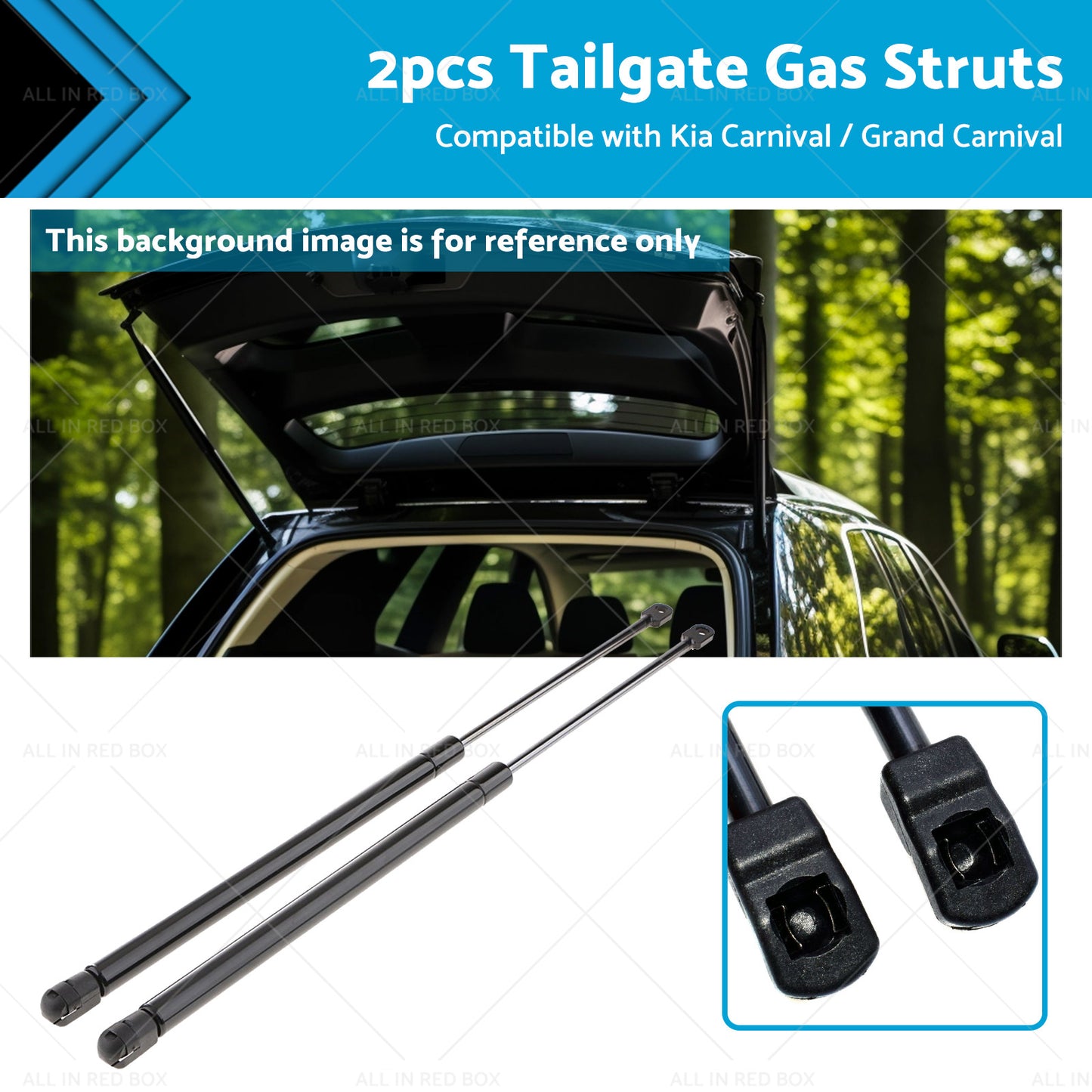 {{ 2PC Tailgate Gas Struts Suitable For Kia Carnival and Grand Carnival 06-14 6118 }} - Buy Car Parts Online at {{ Kaka Auto Parts }}.