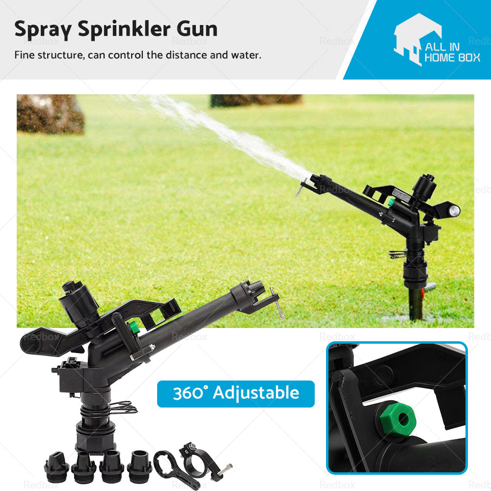 DN40 Impact Sprinkler Spray Gun Sprinkler Head w or 5 Spray Nozzles Irrigation