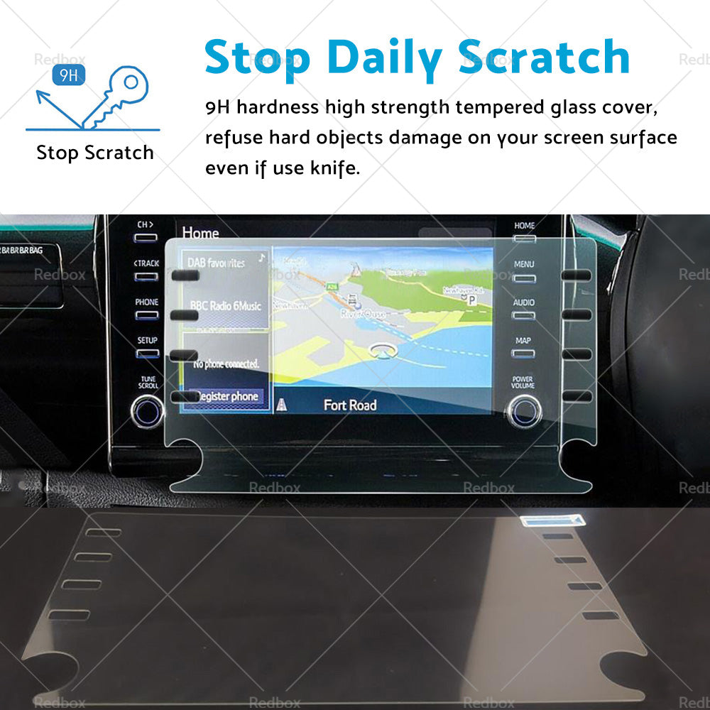 {{ Suitable For Toyota HiLux 2021-2022 Car Touchscreen Protector Tempered Glass 8in }} - Buy Car Parts Online at {{ Kaka Auto Parts }}.