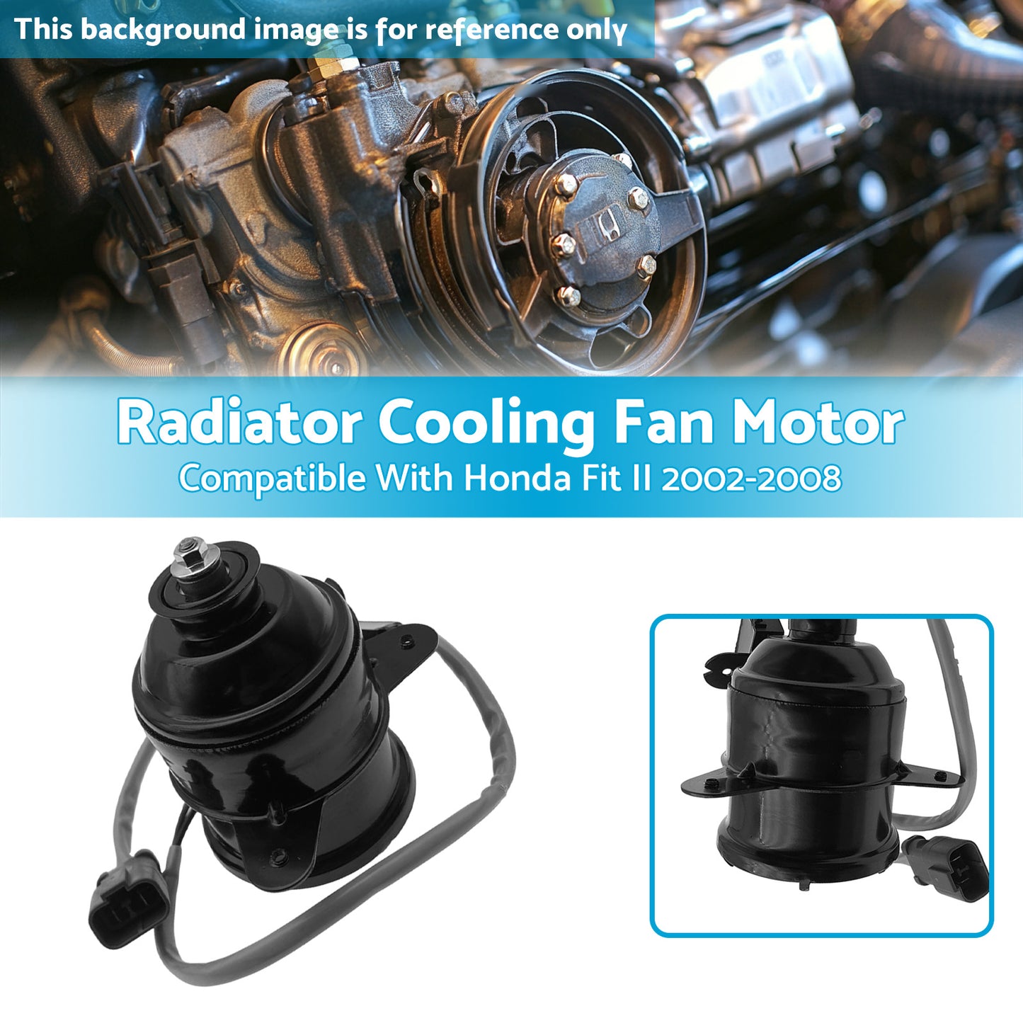 {{ 19030-PWA-J51 Radiator Cooling Fan Motor Suitable for Honda Fit II 2002-2008 }} - Buy Car Parts Online at {{ Kaka Auto Parts }}.