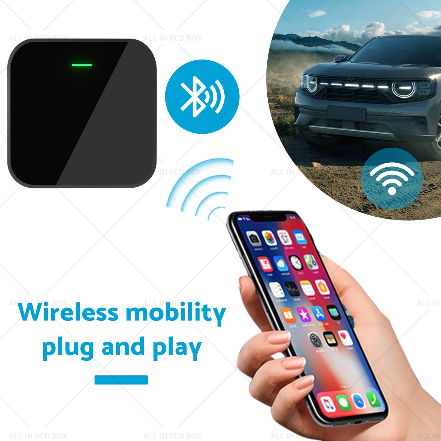 {{ Bluetooth USB Wireless Receiver Black Suitable for Apple CarPlay Adapter }} - Buy Car Parts Online at {{ Kaka Auto Parts }}.