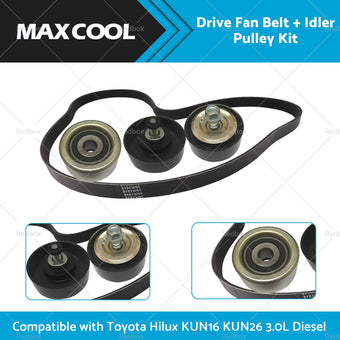 compare product Drive Fan Belt Idler Pulley Kit Compatible with Hilux 3. 0L Diesel 1KD-FTV KUN16 KUN26