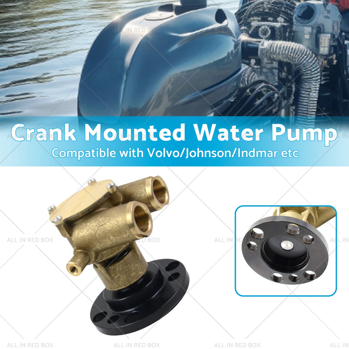 {{ Crank Mounted Water Pump Suitable For Johnson F6B-9 VOLVO 856513 INDMAR 685001 }} - Buy Car Parts Online at {{ Kaka Auto Parts }}.