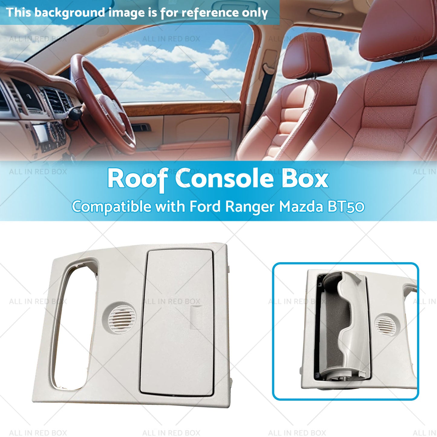 {{ Roof Console Box Sunglass Holder Suitable For Ford Ranger Mazda BT50 12-20 Gray? }} - Buy Car Parts Online at {{ Kaka Auto Parts }}.