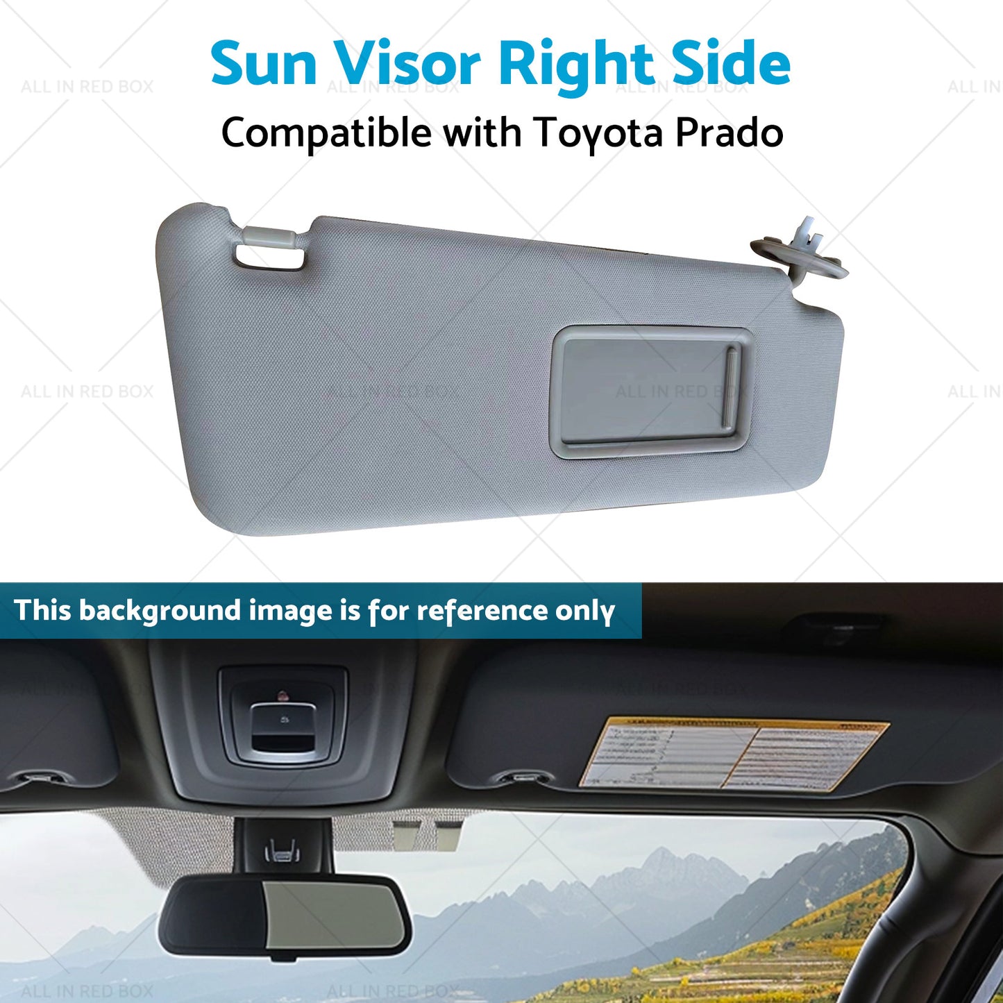 {{ 7431035A90B1 Sun Visor Right Side Suitable for Toyota Prado 10-23 74310-35A90-B1 }} - Buy Car Parts Online at {{ Kaka Auto Parts }}.