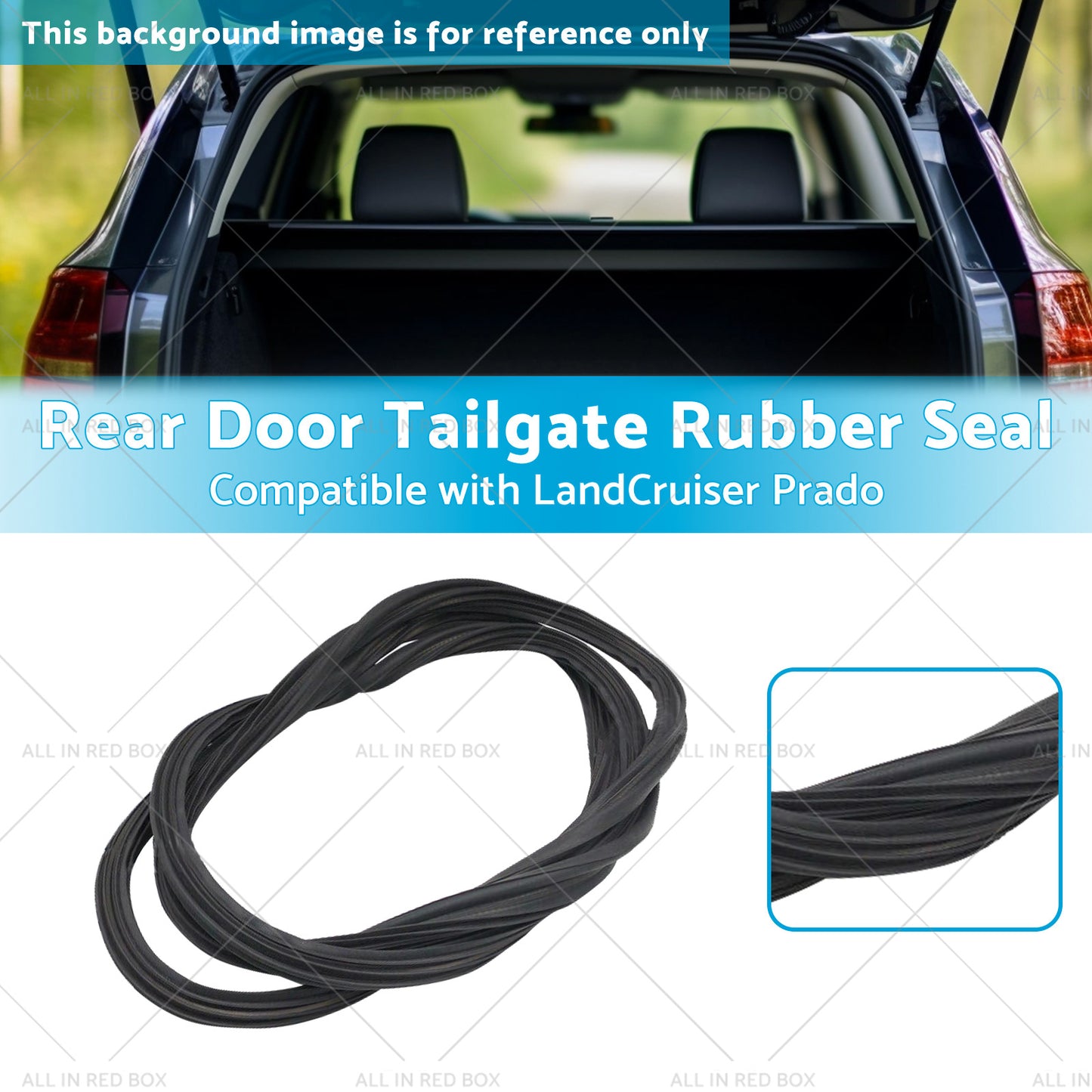 {{ Rear Door Tailgate Rubber Seal Suitable for LandCruiser Prado KDJ120 02 On }} - Buy Car Parts Online at {{ Kaka Auto Parts }}.
