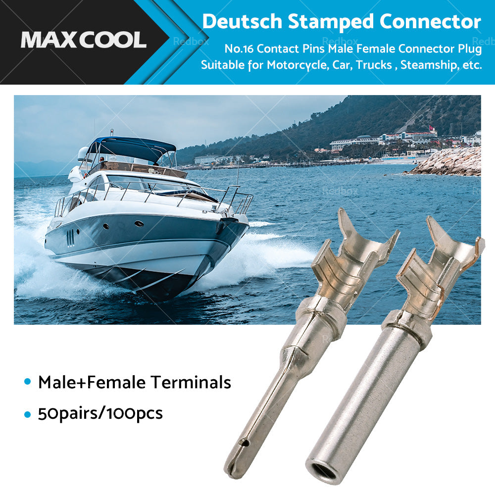 50 Pair Deutsch No. 16 Solid Terminal Connectors