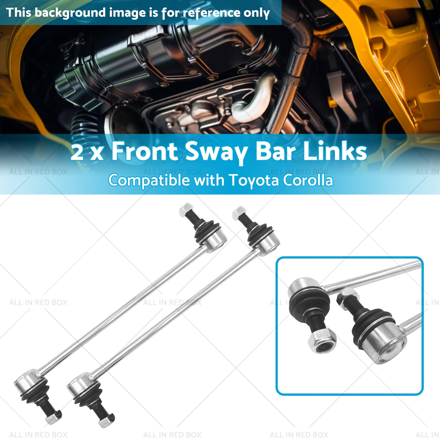 {{ Pair Front Sway Bar Links Suitable for Toyota Corolla ZZE122R 1. 8i 2001-2007 }} - Buy Car Parts Online at {{ Kaka Auto Parts }}.