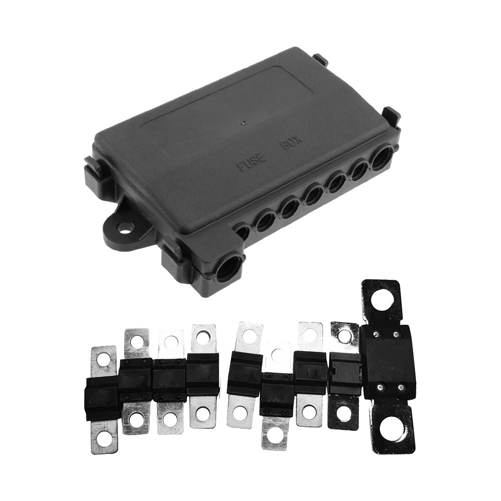 7 Way Multi Fuse Block Box Holder 9PCS 12-32V FUSES INCLUDED Car Auto