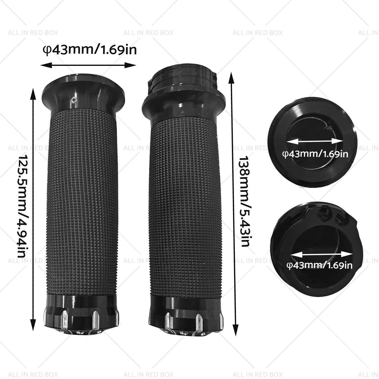 2PCS Motorcycle Handle Bar 1 inch Hand Grip Suitable for Harley Dyna Sportster