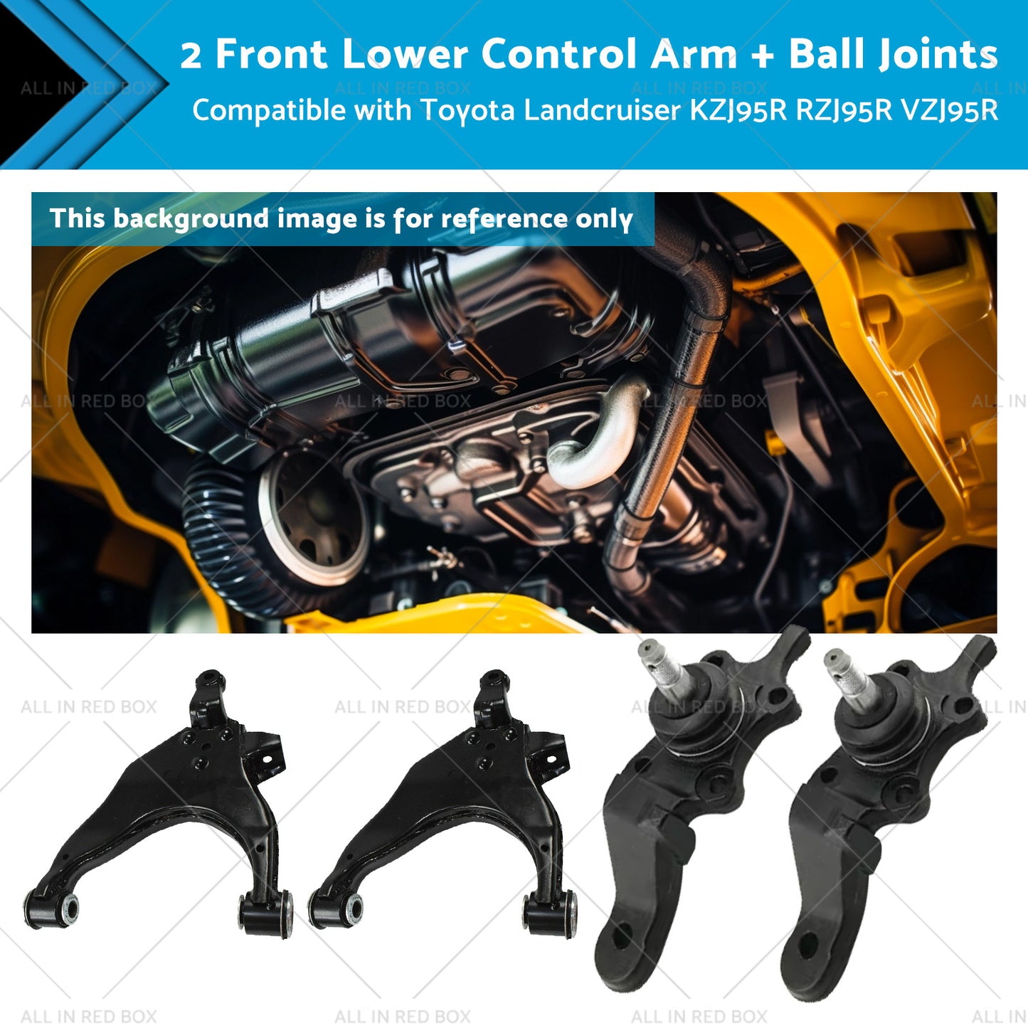 2 Lower Control ArmBall Joint Suitable for 96-03 Toyota Landcruiser KZJ95R