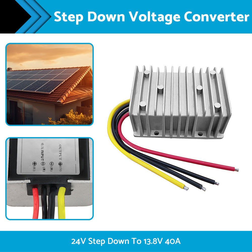 {{ Power Converter Regulator DC 24V Step Down to DC 13. 8V 40A 552W Waterproof }} - Buy Car Parts Online at {{ Kaka Auto Parts }}.