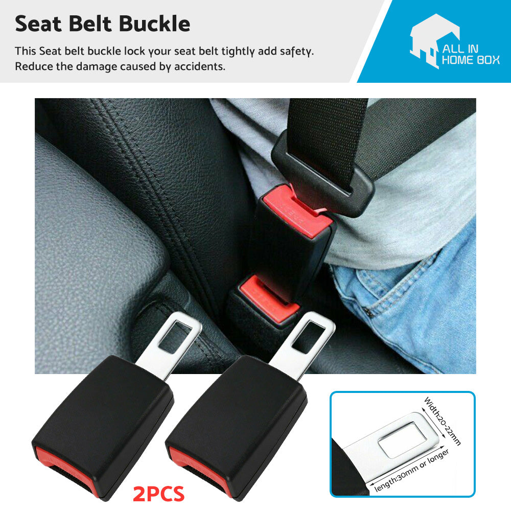 2x Seatbelt Extender Buckle Clip Universal Safety Seat Accessory for Car